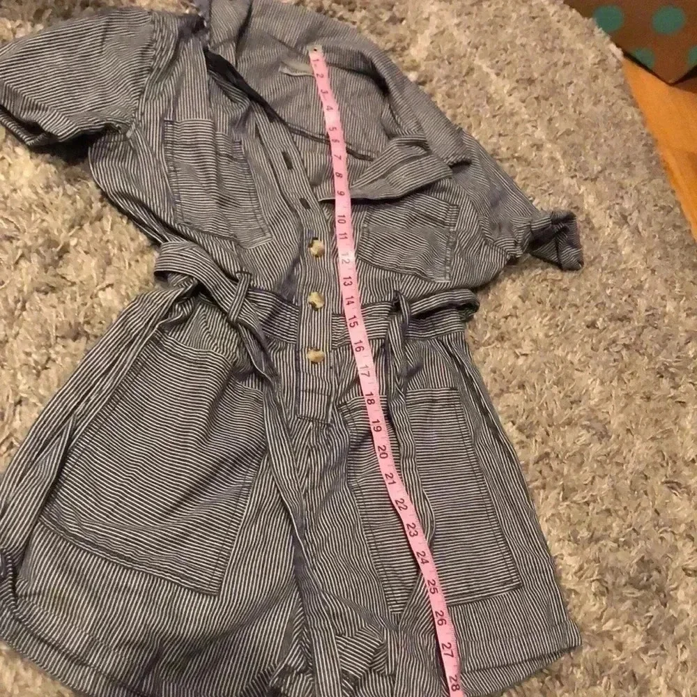 EUC! Urban Outfitters striped romper w/ belt and pockets - sz Small, gorpcore - Picture 8 of 8